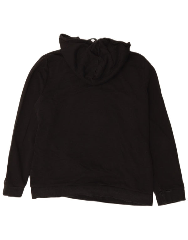 Adidas Graphic Hoodie Jumper UK 12/14 Medium Black Bomuld