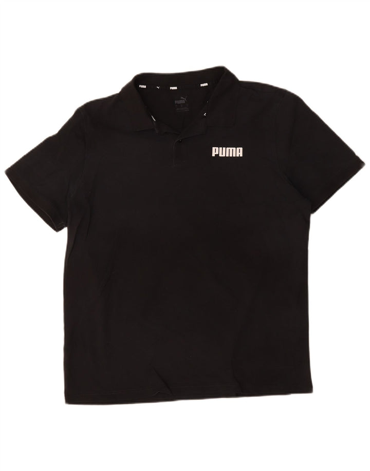 PUMA Poloshirt til mænd Stor sort bomuld