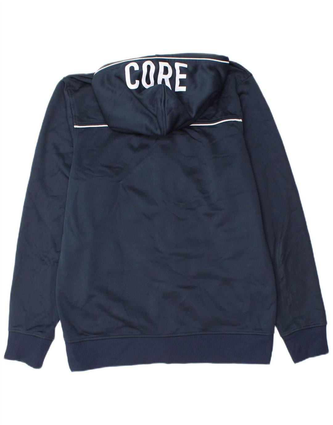 Jack & Jones Herre grafisk hættetrøje med lynlås, medium marineblå polyester
