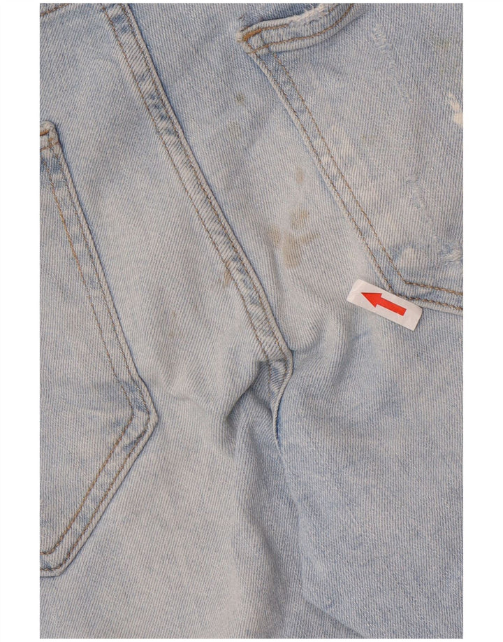 Zara Herre Distressed Slim Jeans EU 42 Large W32 L26 Blå