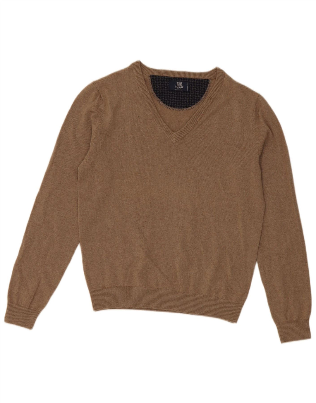 Boggi Herre V-hals sweater Small Beige Uld