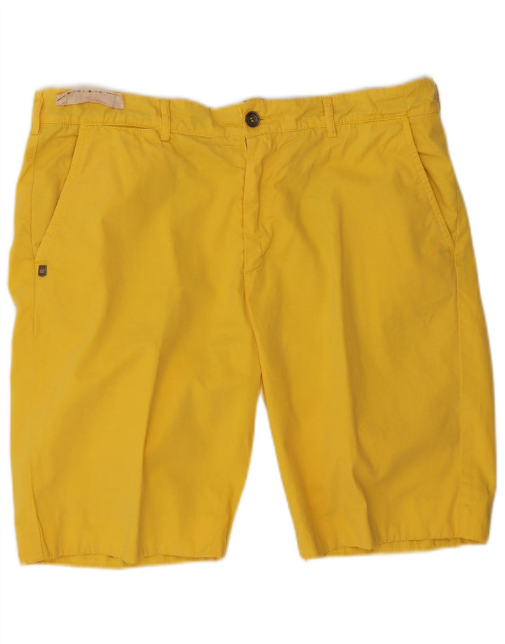 40Weft Herre Chino Shorts W36 Stor Gul Bomuld