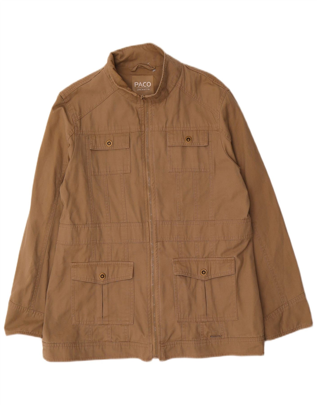 Paco Herre Utility Jacket UK 40 Stor brun bomuld