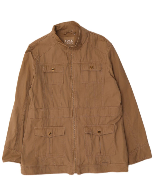 Paco Herre Utility Jacket UK 40 Stor brun bomuld