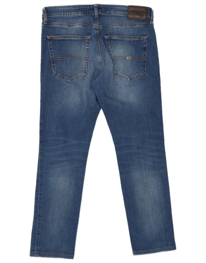 TOMMY HILFIGER Herre Scanton Slim Jeans W34 L27 Blå Bomuld
