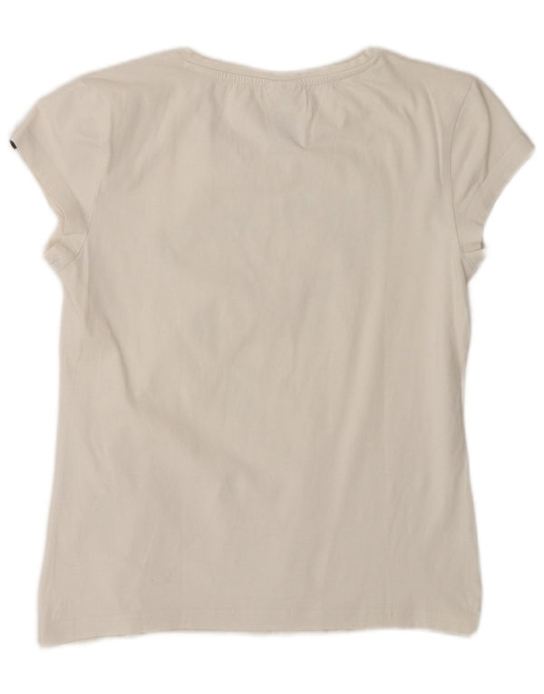 Adidas Grafisk T-shirt top til kvinder DK 8/10 Small White Floral Bomuld