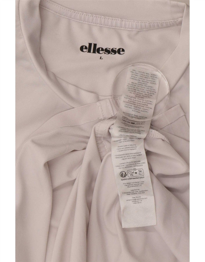 Ellesse Herre T-Shirt Top Stor Hvid Polyester