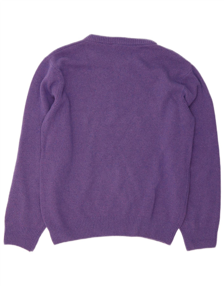 Luca Nobili Herre Boat Neck Jumper Sweater Medium Lilla Uld