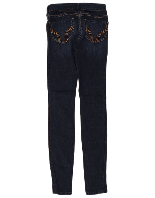 Hollister Dame Jegging Jeans W23 L29 Marineblå Bomuld