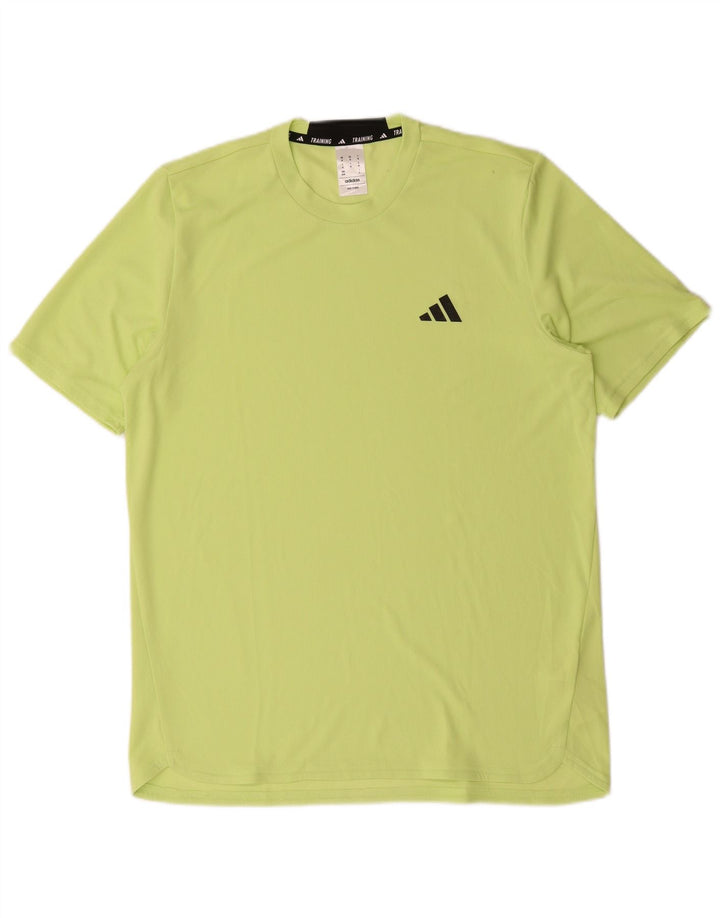 Adidas T-shirt top mellemgrøn polyester til mænd
