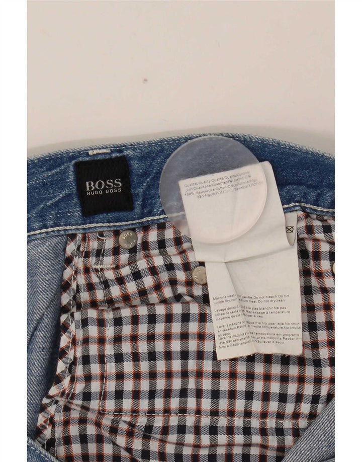 Hugo Boss Straight Jeans til mænd W38 L34 Blå Bomuld