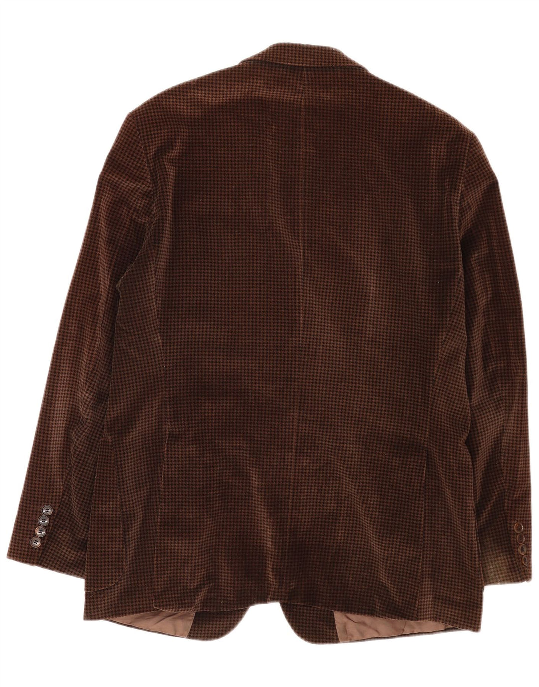 Hugo Boss Herre 2-knaps blazerjakke EU 50 Large Brown Houndstooth Viscose