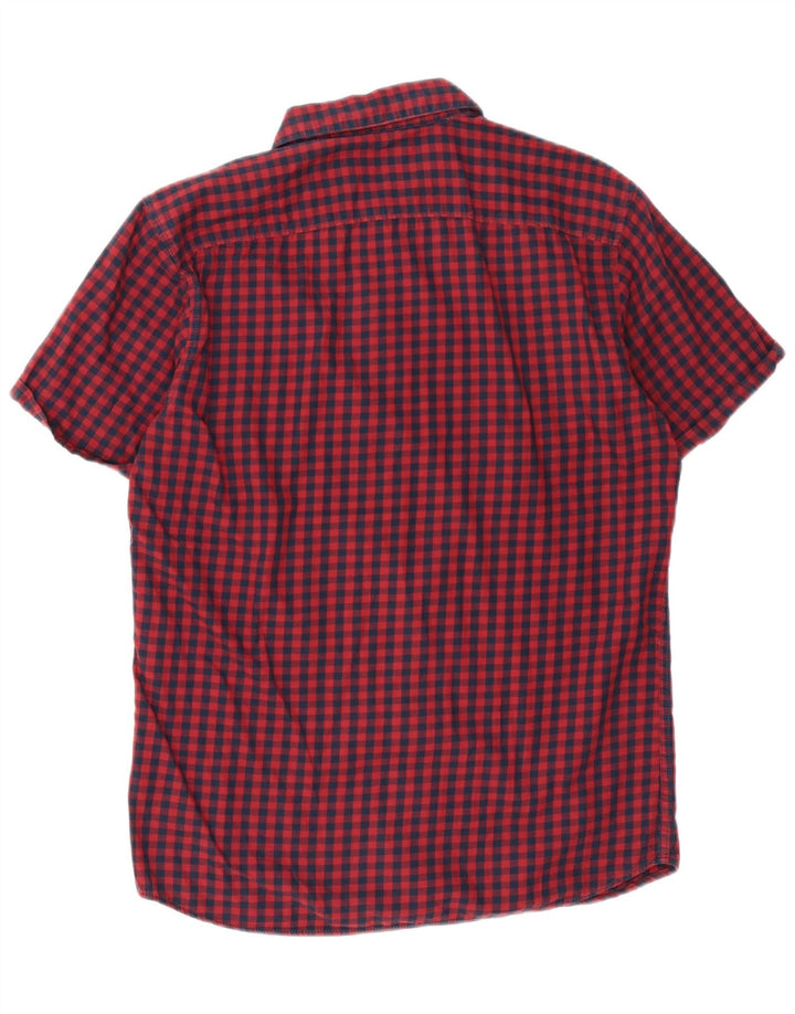 Jack & Jones Kortærmet Herreskjorte Medium Rød Gingham Bomuld