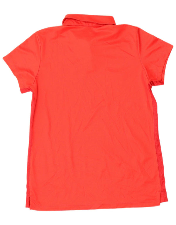 Nike Dame Dri Fit Polo Shirt UK 14 Large Red