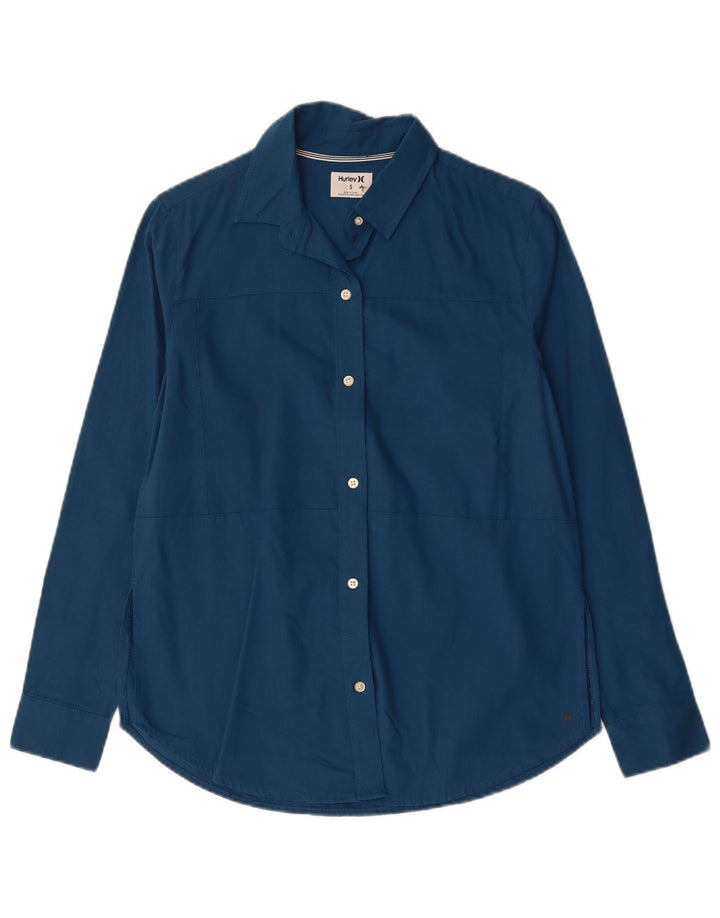 Hurley Womens Shirt UK 10 Small Blue Polyester