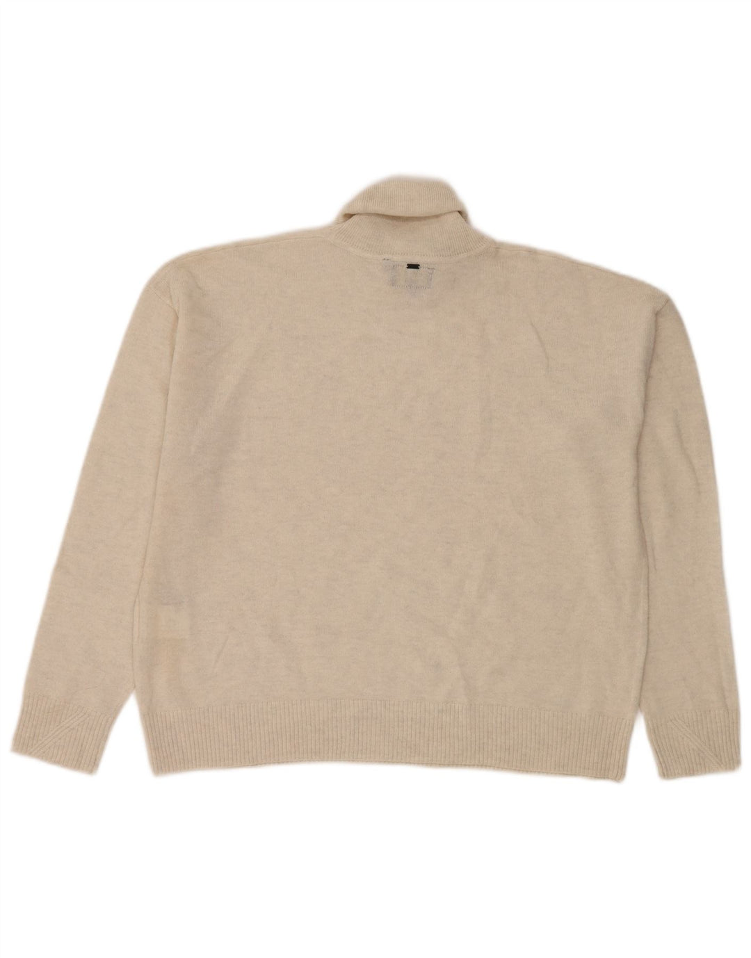 Superdry Womens Oversized trøjetrøje med rullehals UK 14 Stor beige uld