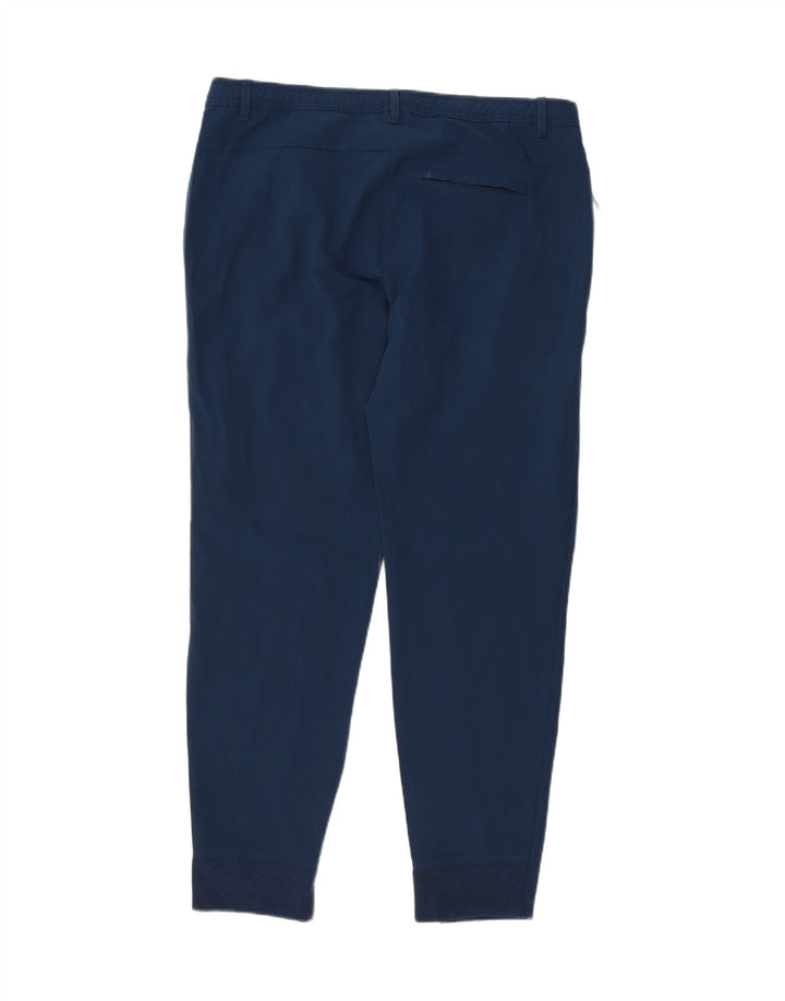 RUSSELL ATHLETIC Mens Slim Chino Trousers Large Navy Blue Polyester Vintage Russell Athletic and Second-Hand Russell Athletic from Messina Hembry 