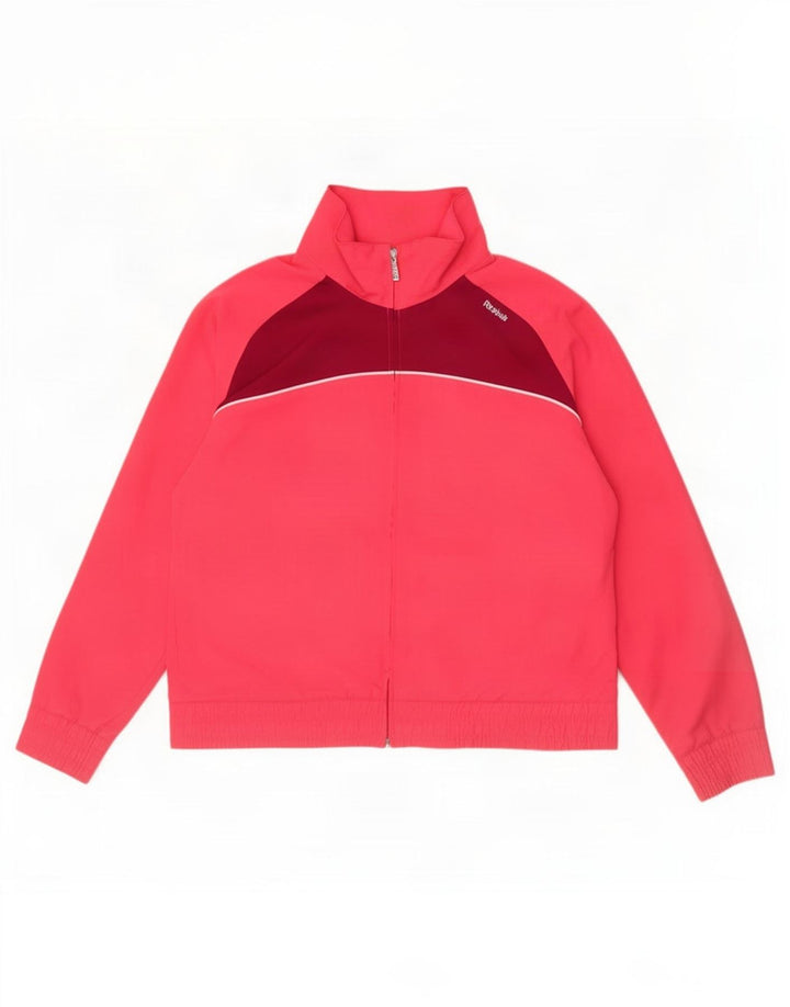 Reebok træningsdragt topjakke til kvinder UK 18 XL Pink Colourblock Polyester