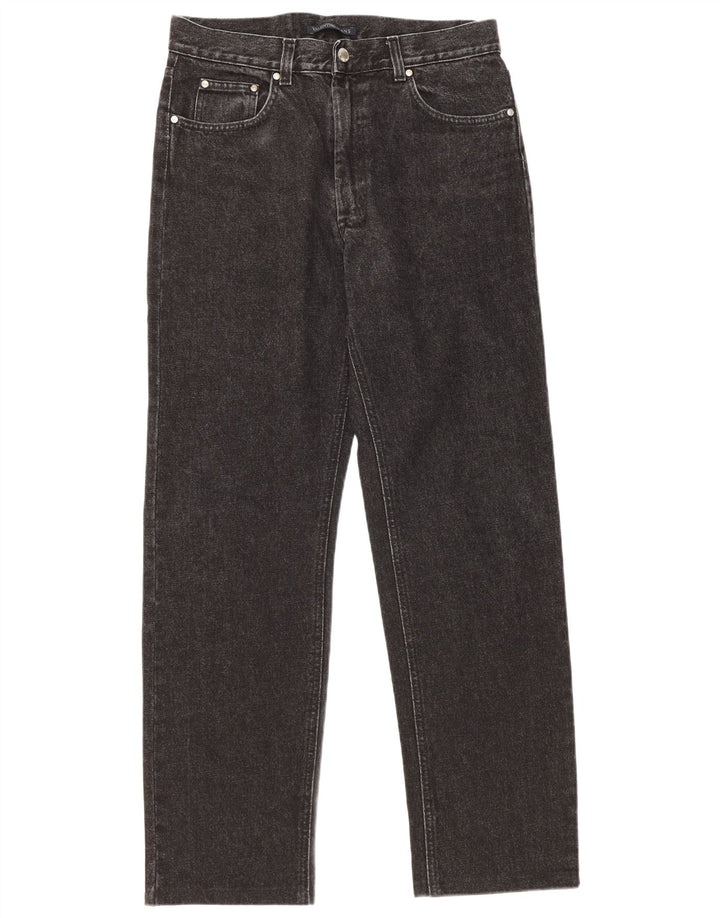 Valentino Straight Jeans til mænd W34 L31 Sort bomuld