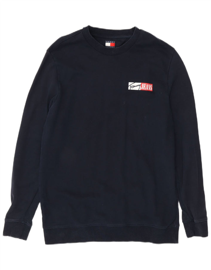 Tommy Hilfiger Herre Sweatshirt Jumper Stor Marineblå Bomuld