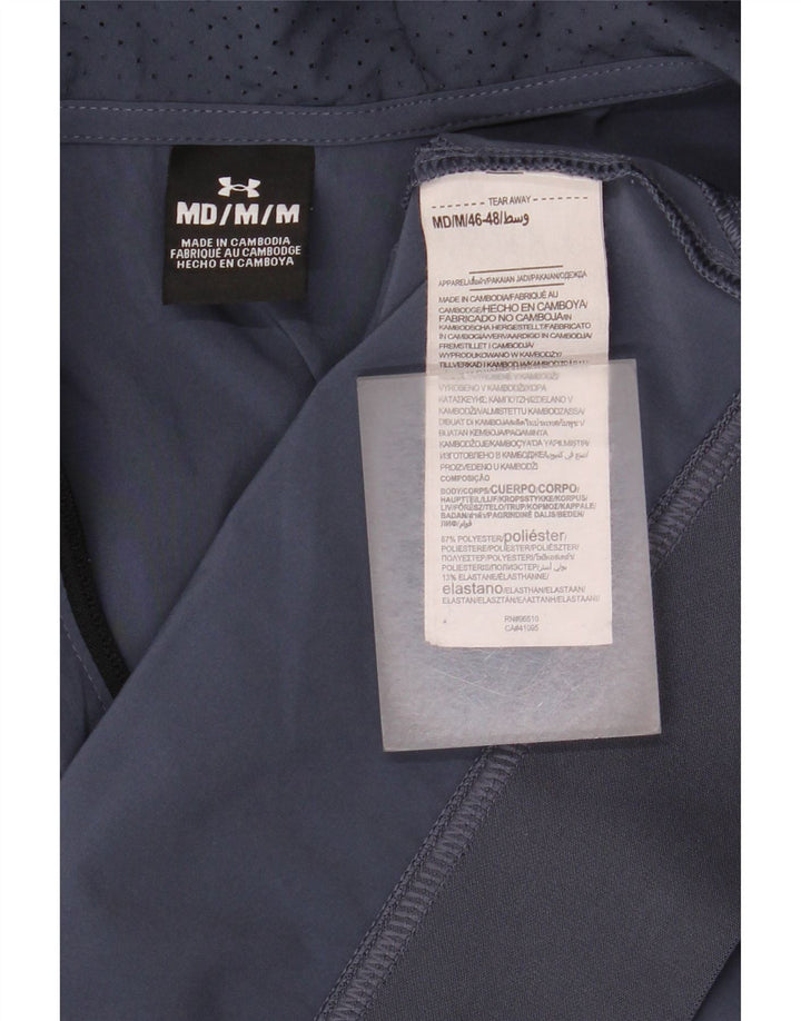 Under Armour Herre hættetrøje med lynlås Medium Navyblå polyester