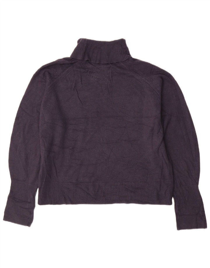 Marks & Spencer Dame Rullehals Sweater UK 16 Large Navy Blue