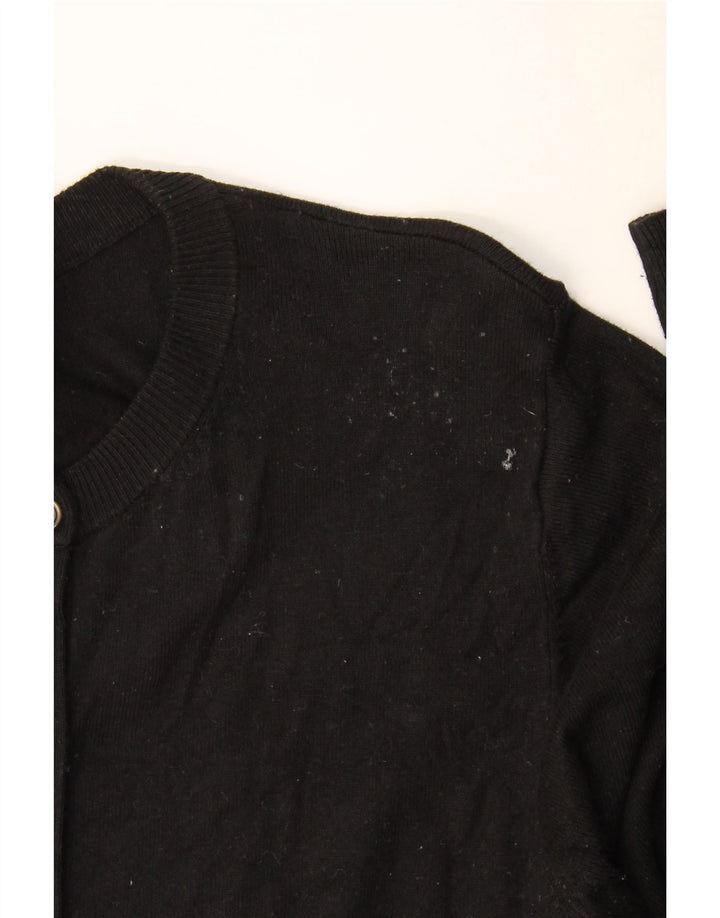 Marks & Spencer Dame Cardigan Sweater UK 12 Medium Black Viscose