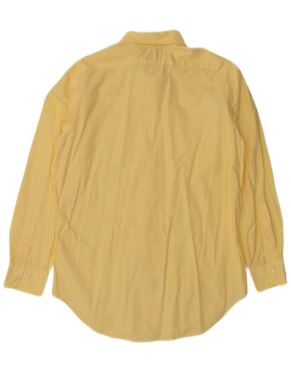 Polo Ralph Lauren Mens Classic Fit Shirt Size 15 1/2 Medium Yellow Gingham