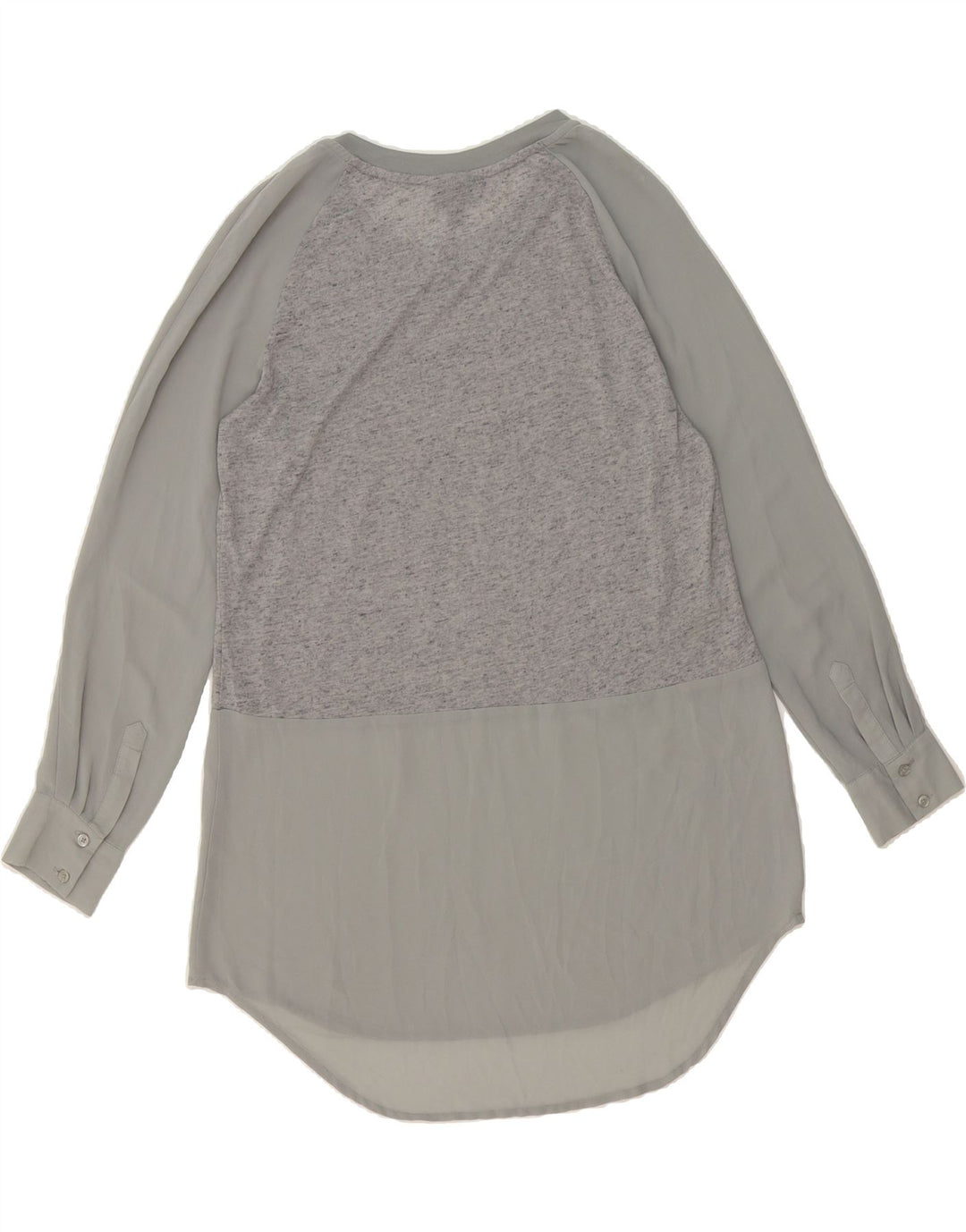 MOSSIMO Womens Longline Blouse Top UK 14 Medium Grey Flecked Vintage Mossimo and Second-Hand Mossimo from Messina Hembry 