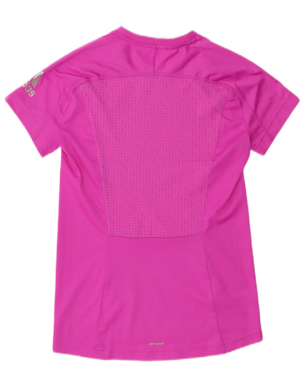 Adidas Girls Climacool T-Shirt Top 13-14 År Pink Polyester