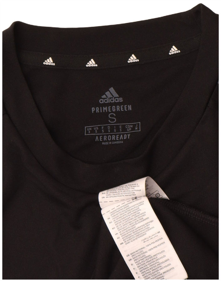 Adidas Herre Aeroready Grafisk T-Shirt Top Lille Sort Polyester