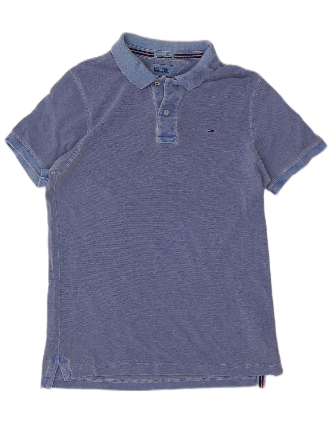 Tommy Hilfiger Herre poloshirt Medium Blue Bomuld