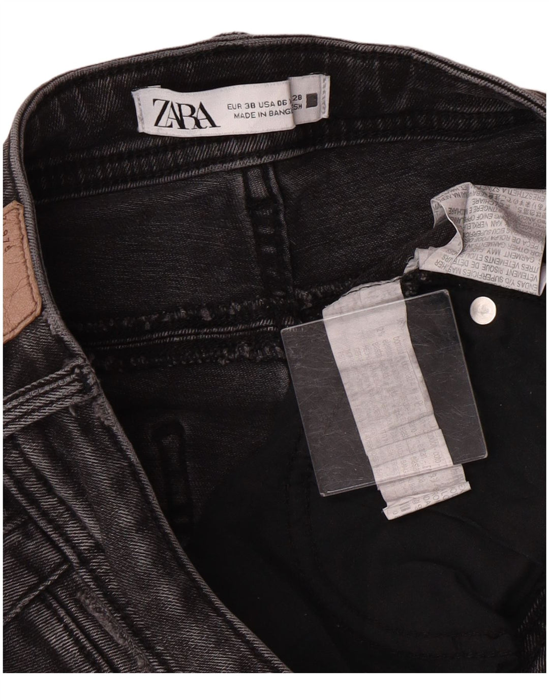 Zara Dame Skinny Jeans EU 38 Small W28 L27 Grå Bomuld Classic