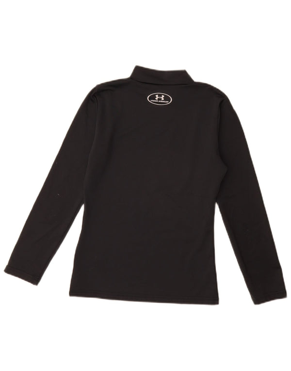 UNDER ARMOUR Girls Cold Gear Top Langærmet 9-10 År Medium Sort