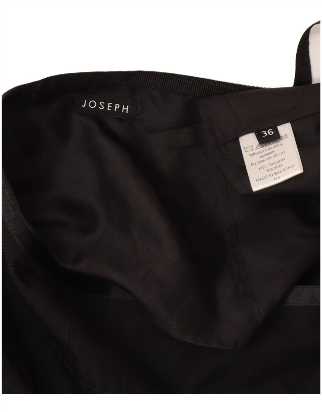 JOSEPH Wrap-nederdel til kvinder EU 36 Small W26 Black Triacetate Classic