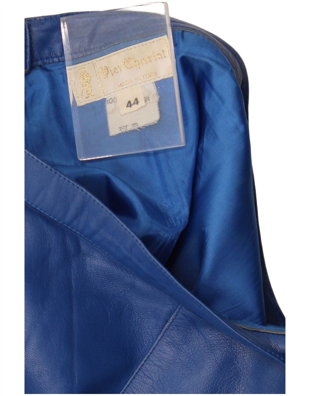 VINTAGE Lædernederdel til kvinder IT 44 Medium W28 Blå Læder