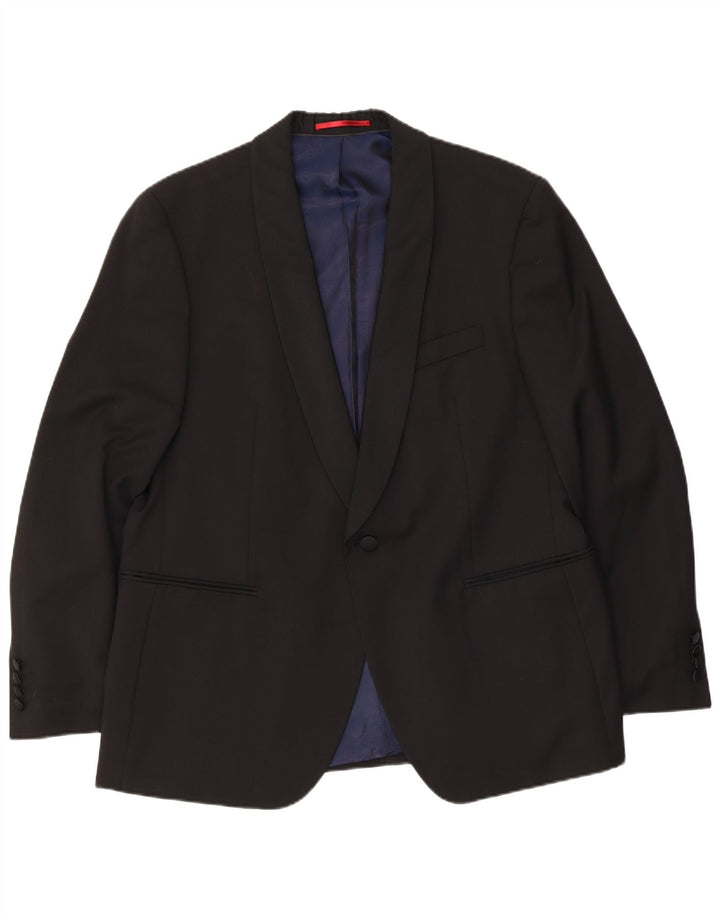 Pierre Cardin Herre 1-knap blazerjakke UK 40 Large Black Virgin Wool