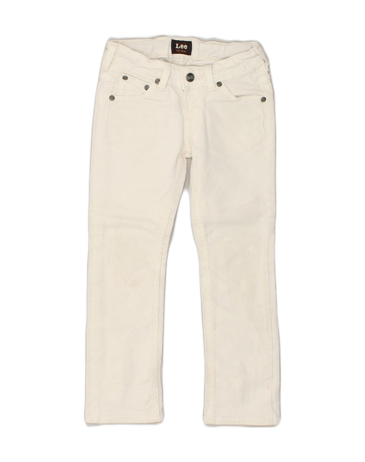 LEE Girls Elly Slim Jeans 4-5 Years W20 L19 White Cotton | Vintage Lee | Thrift | Second-Hand Lee | Used Clothing | Messina Hembry 