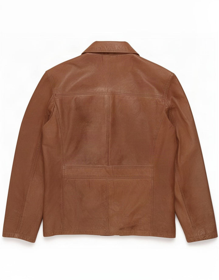 Vintage herre 2-knaps læder blazerjakke UK 40 Large Brown