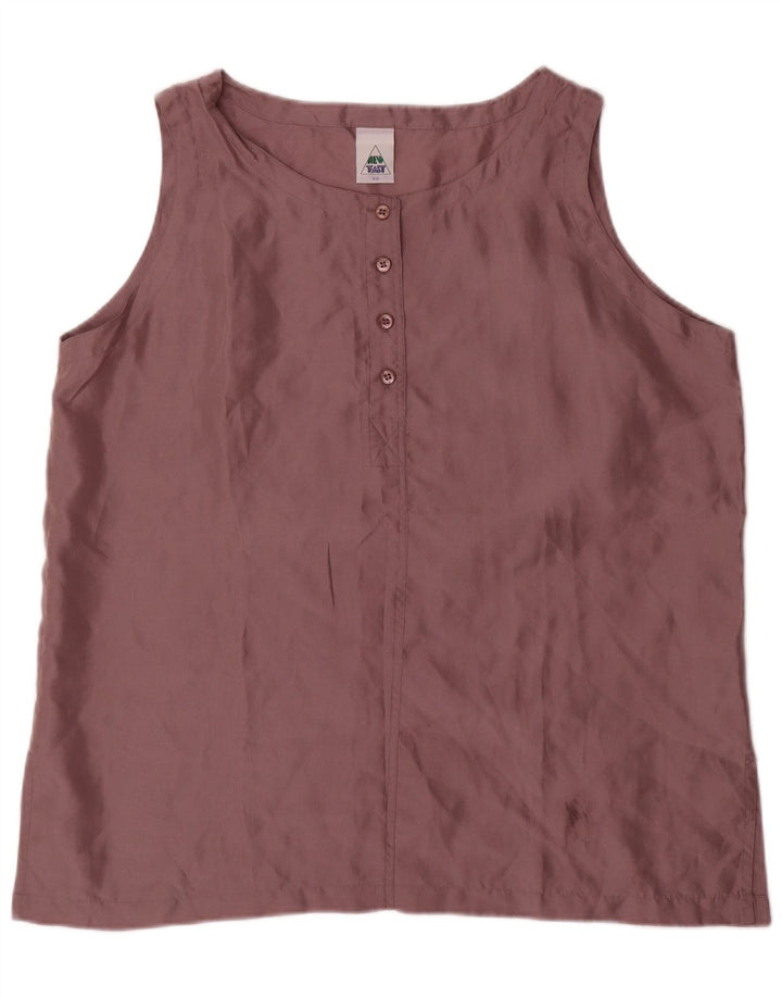 Ny hurtig damebluse uden ærmer IT 48 XL Burgundy Silke