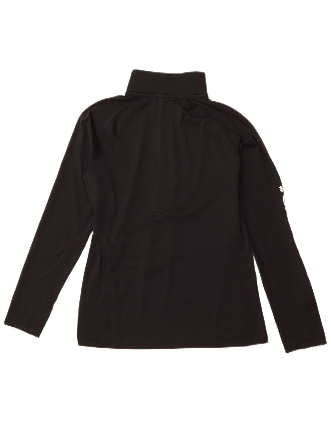 UNDER ARMOR Dame lynlåshals grafisk top langærmet UK 14 Medium Sort