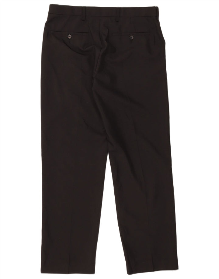 Marks & Spencer Herre Regular Fit Chinobukser W32 L29 Sort polyester