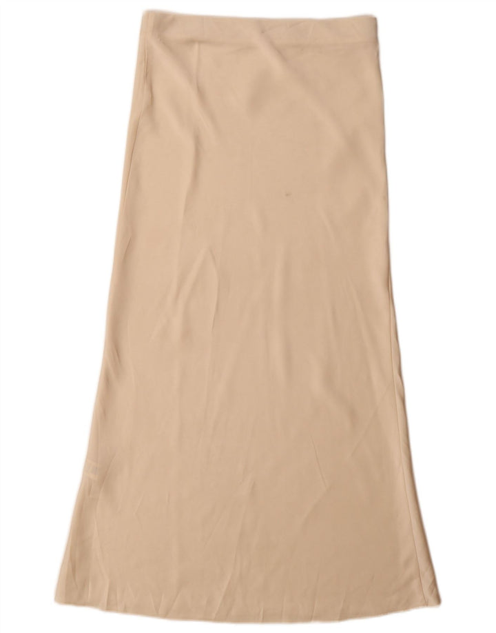 Zara Dame Maxi Nederdel Small W26 Beige Polyester
