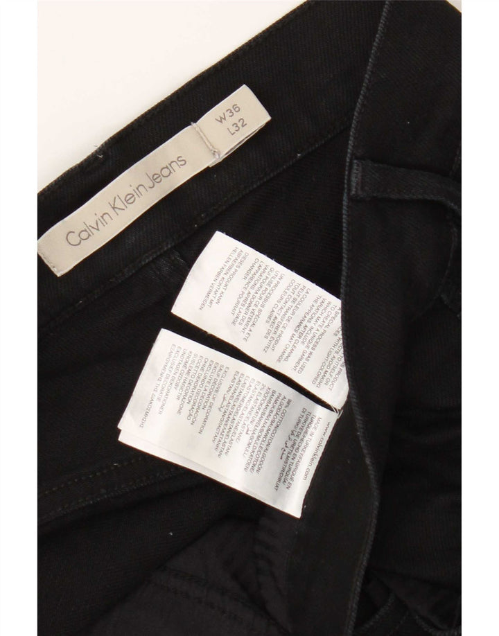 Calvin Klein Herre Slim Jeans W36 L32 Sort Bomuld