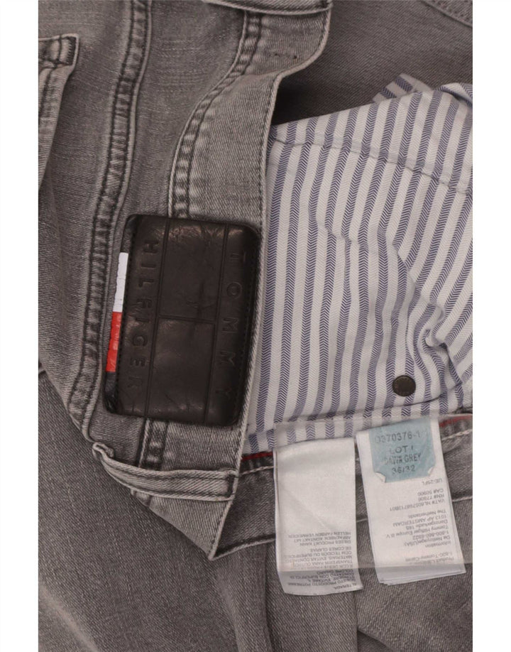 Tommy Hilfiger Herre Slim Jeans W36 L32 Grå Bomuld