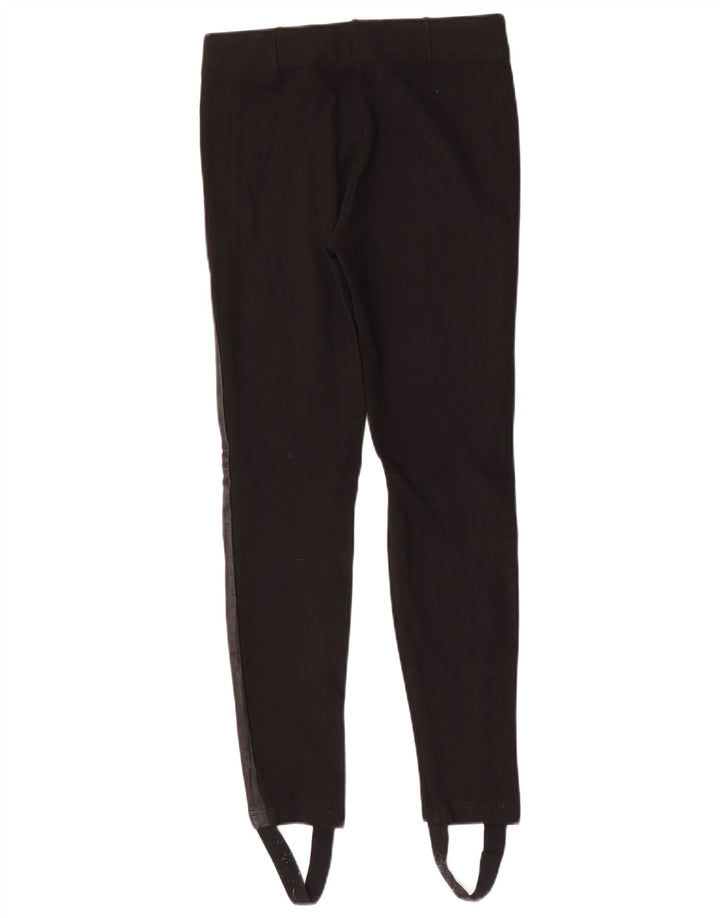 Zara Dame Trafaluc Stirrup Leggings UK 12 Medium Black Viscose