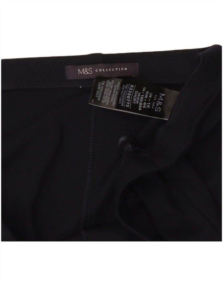 Marks & Spencer Dame træningsdragt Bukser UK 16 Large Navy Blue Viscose
