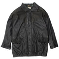 YUPPIE Dame Oversized Læderjakke UK 18 XL Sort Blomster