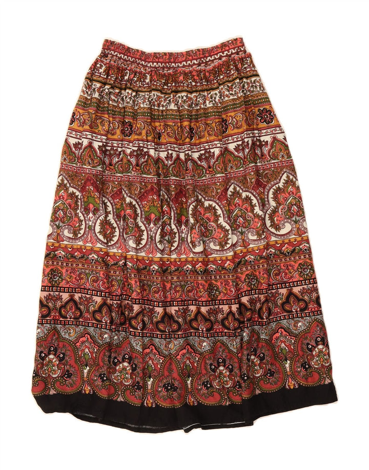 VINTAGE Womens Flared Skirt One Size W26 Multicoloured Paisley Viscose Vintage Vintage and Second-Hand Vintage from Messina Hembry 