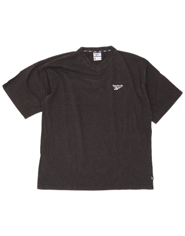 Reebok Mens T-Shirt Top Large Grey Cotton